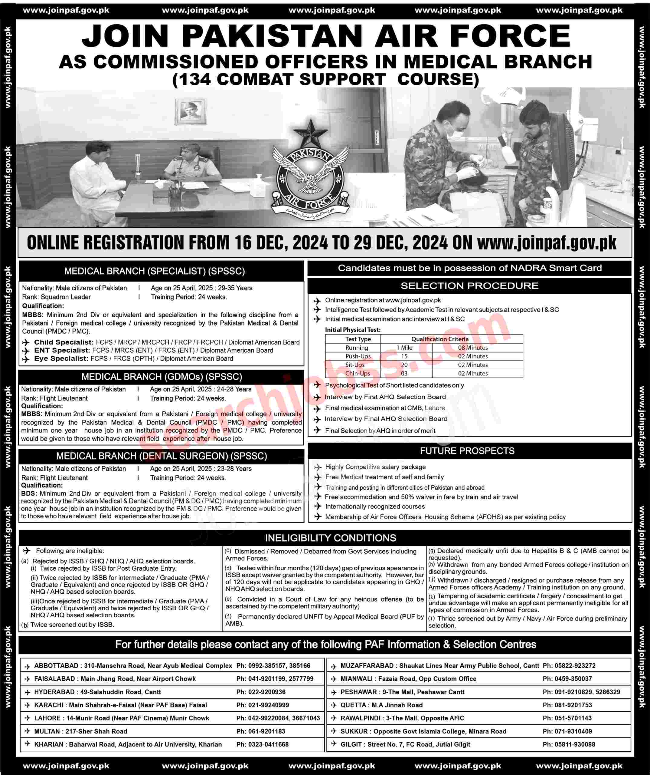 Join PAF as Commissioned Officers in Medical Branch Jobs 2024