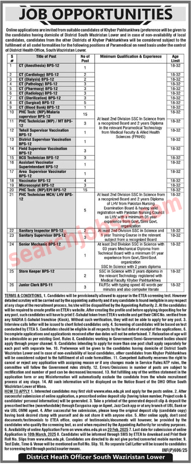 Health Department Jobs February 2025