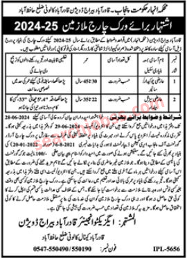 Irrigation Department Punjab June 2024 Advertisement