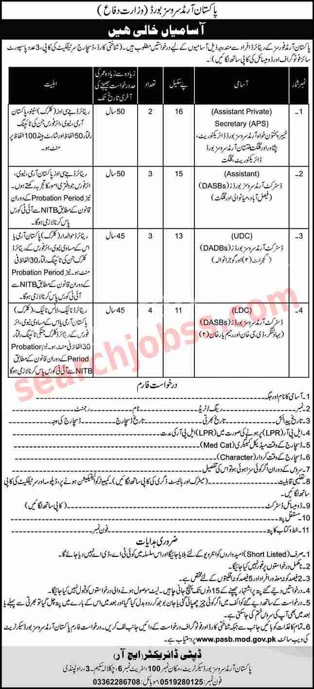 Latest Ministry of Defence Jobs in Pakistan August 2024 Advertisement