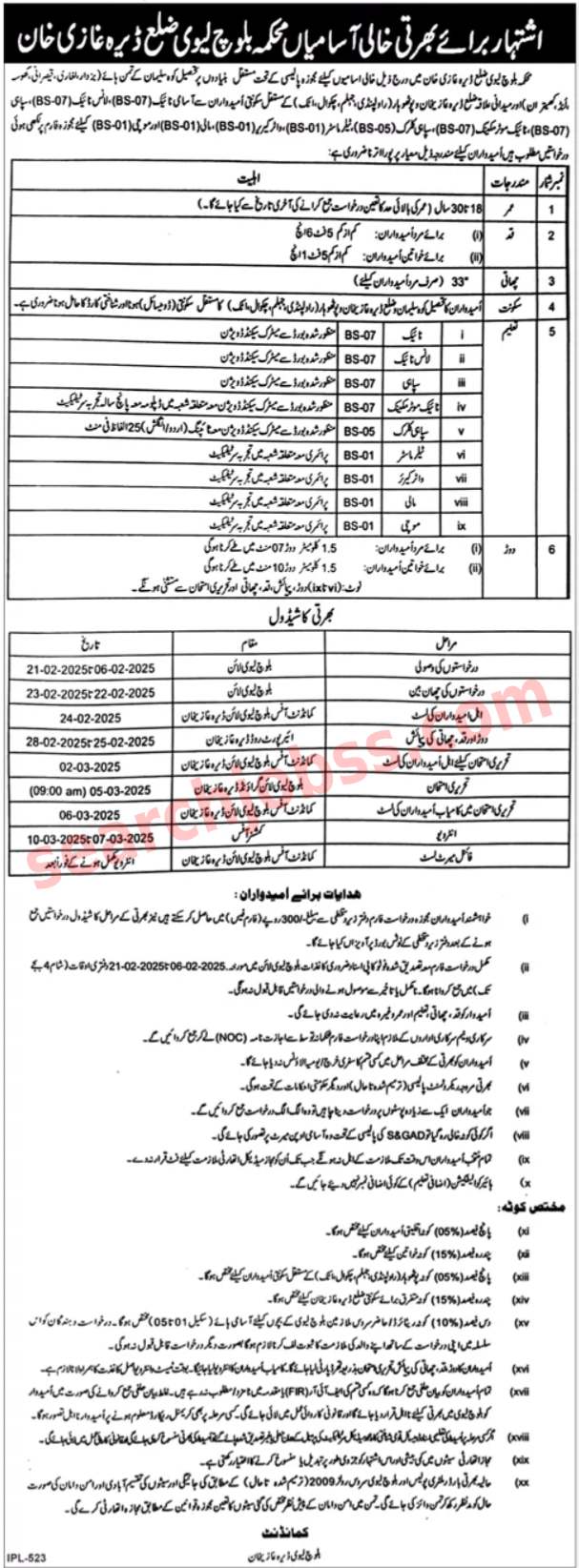 Border Military Police February Jobs 2025