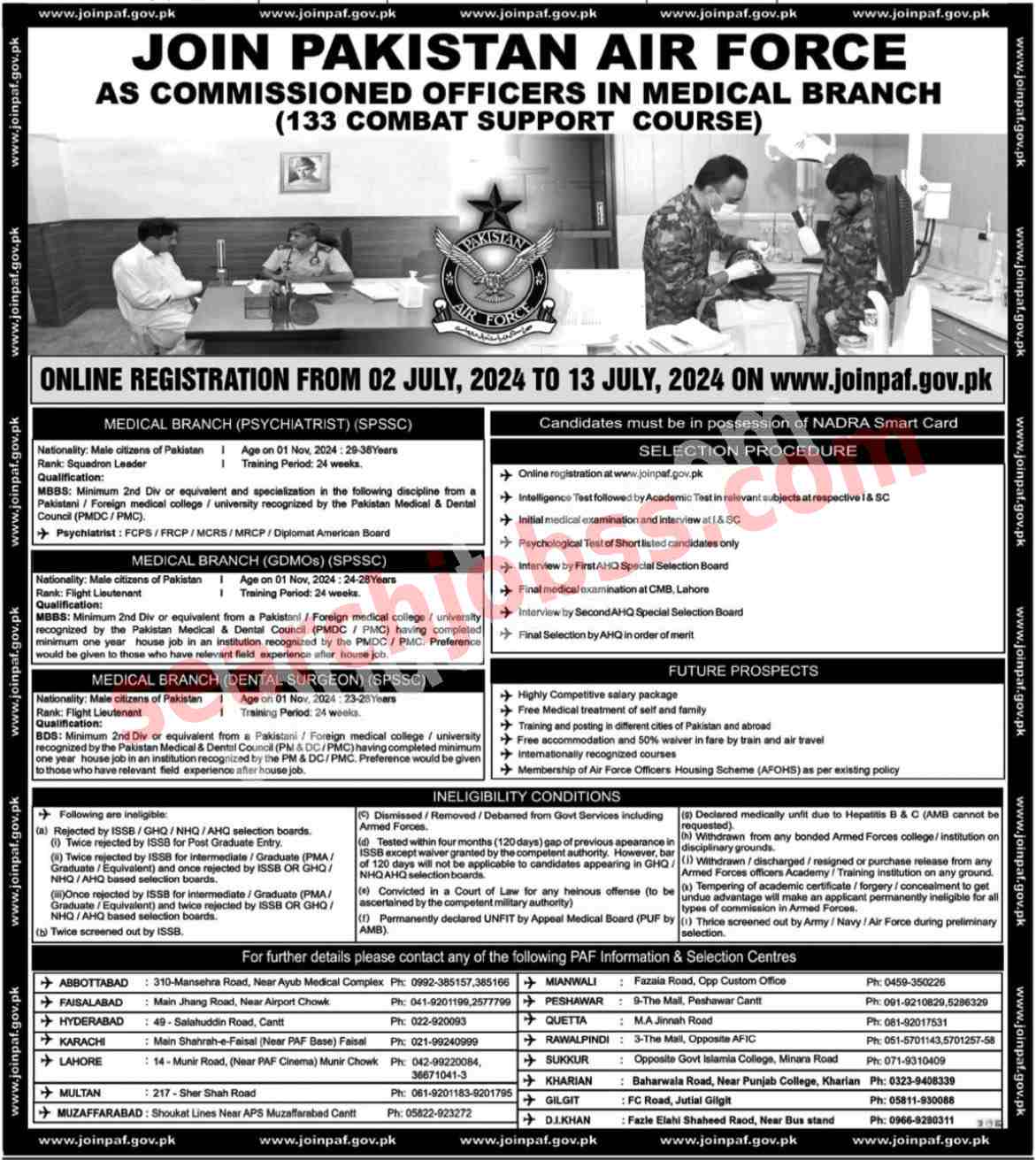 Join Pakistan Air Force As Commissioned Officers in Medical Branch July 2024