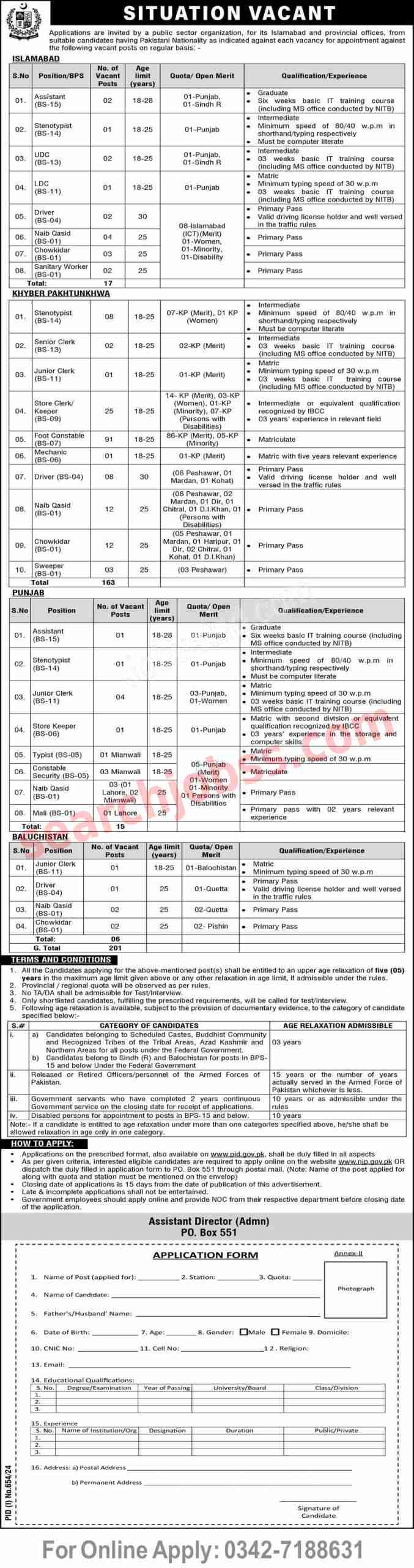 Press Information Department PID Jobs in Islamabad August 2024