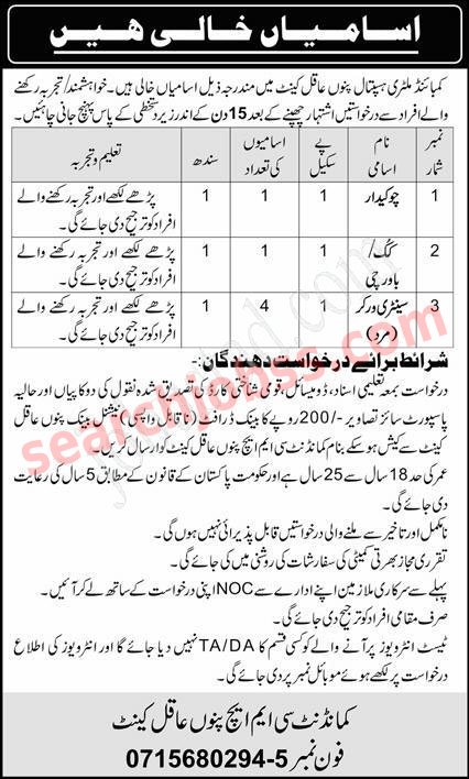 Combined Military Hospital CMH Jobs January 2025