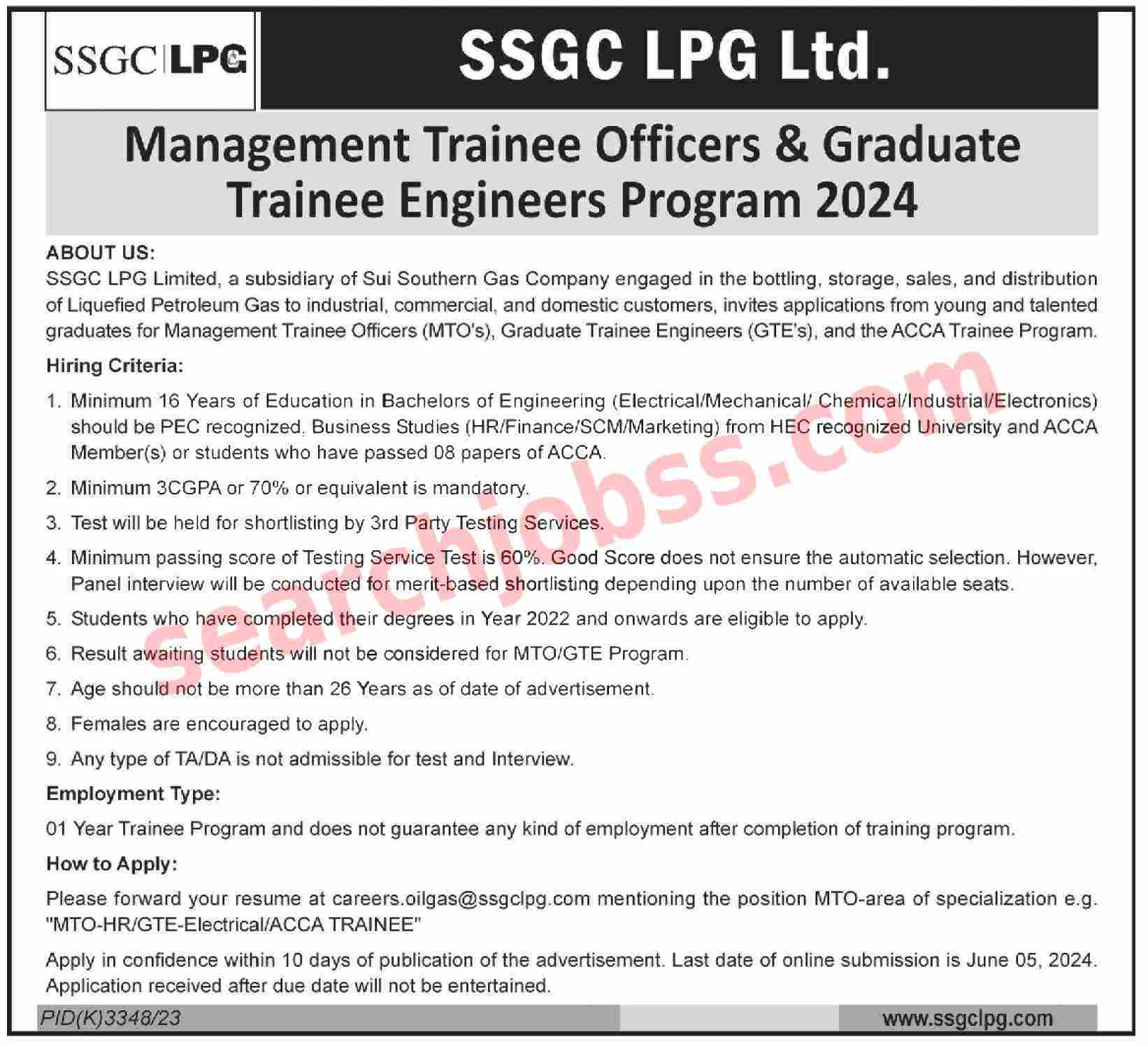 SSGC Jobs 2024 - Sui Southern Gas Company Limited Jobs June 2024