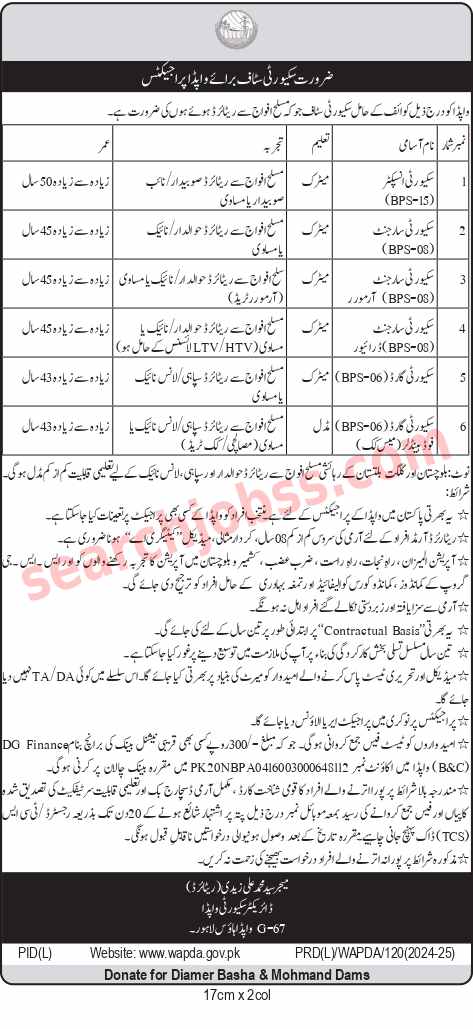 Latest WAPDA Jobs in Lahore October 2024