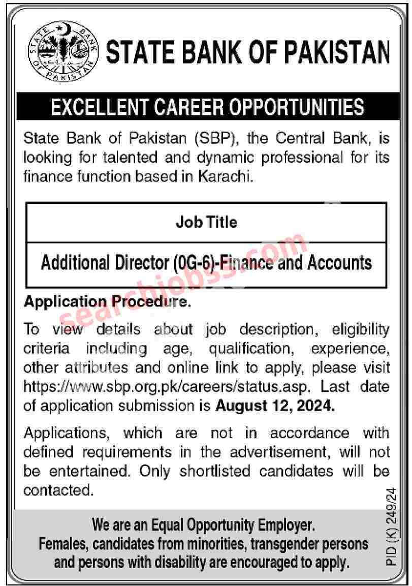 Latest SBP Jobs August 2024 - State Bank of Pakistan Jobs