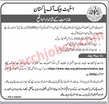 State Bank of Pakistan SBP Jobs 2025